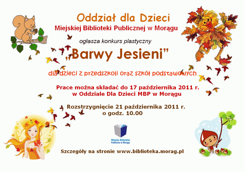 Plakat konkursy "Barwy jesieni"
