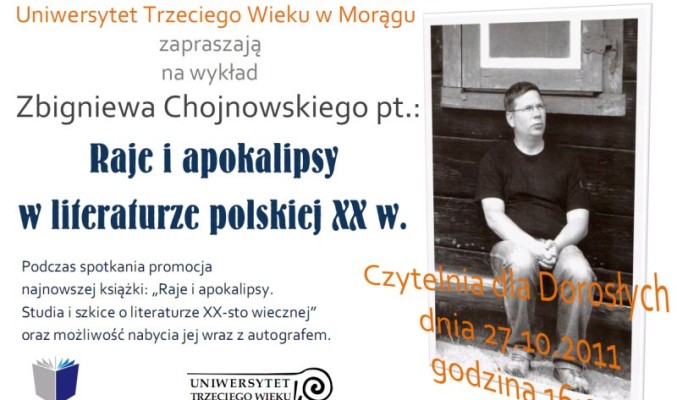 Plakat "Raje i apokalipsy w literaturze XX w."