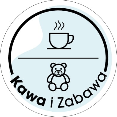 Logotyp firmy organizującej przyjęcia Kawa i Zabawa
