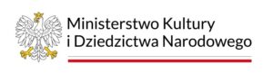 Logotyp Ministerstwa Kultury i Dziedzictwa Narodowego zawierający po lewej godło Polski